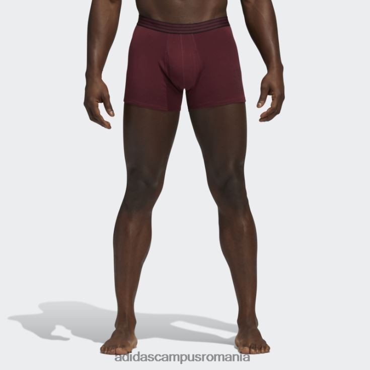 adidas campus romania slip trunchi din bumbac nucleu 4 perechi visiniu bărbați Burgundia J266N221907
