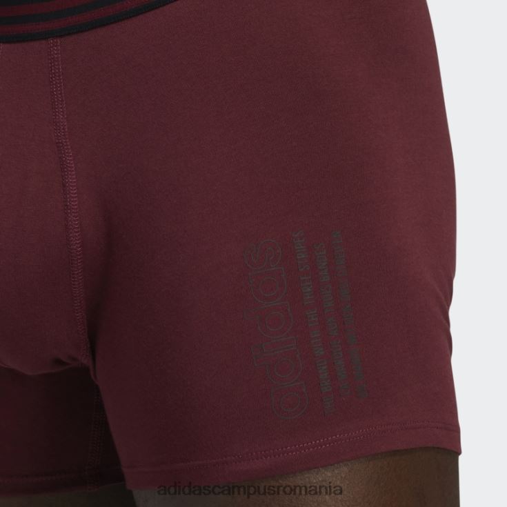 adidas campus romania slip trunchi din bumbac nucleu 4 perechi visiniu bărbați Burgundia J266N221907