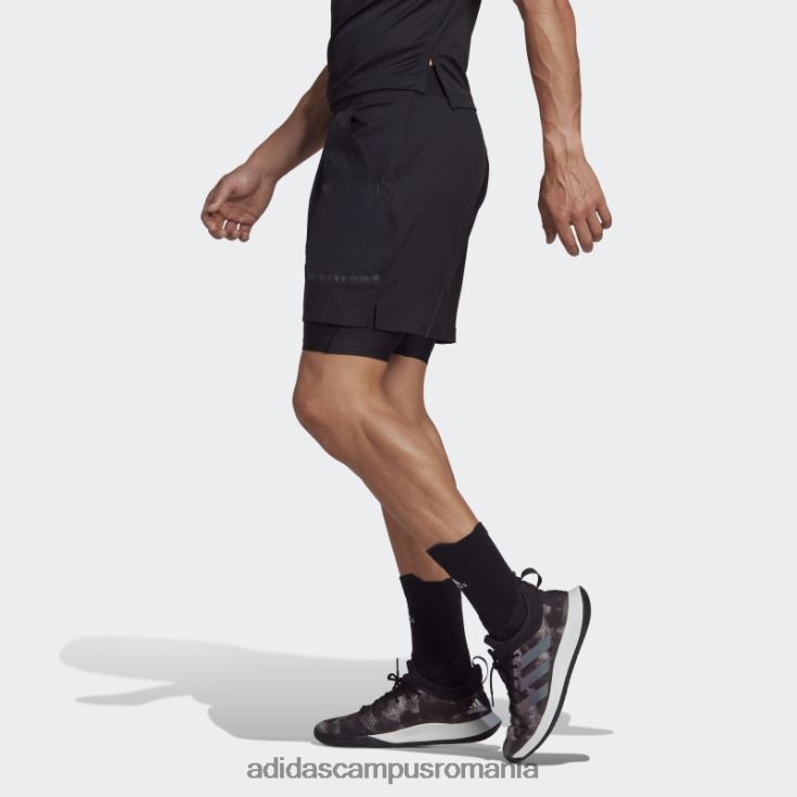 adidas campus romania pantaloni scurți 2 în 1 serie us tenis negru bărbați negru J266N221038