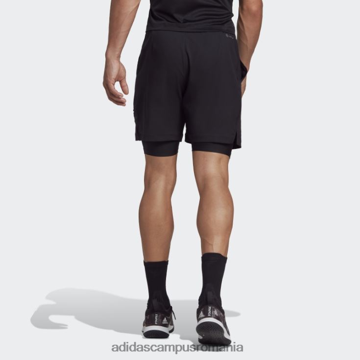 adidas campus romania pantaloni scurți 2 în 1 serie us tenis negru bărbați negru J266N221038