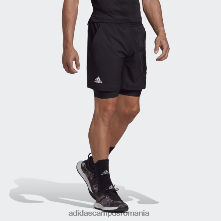 adidas campus romania pantaloni scurți 2 în 1 serie us tenis negru bărbați negru J266N221038