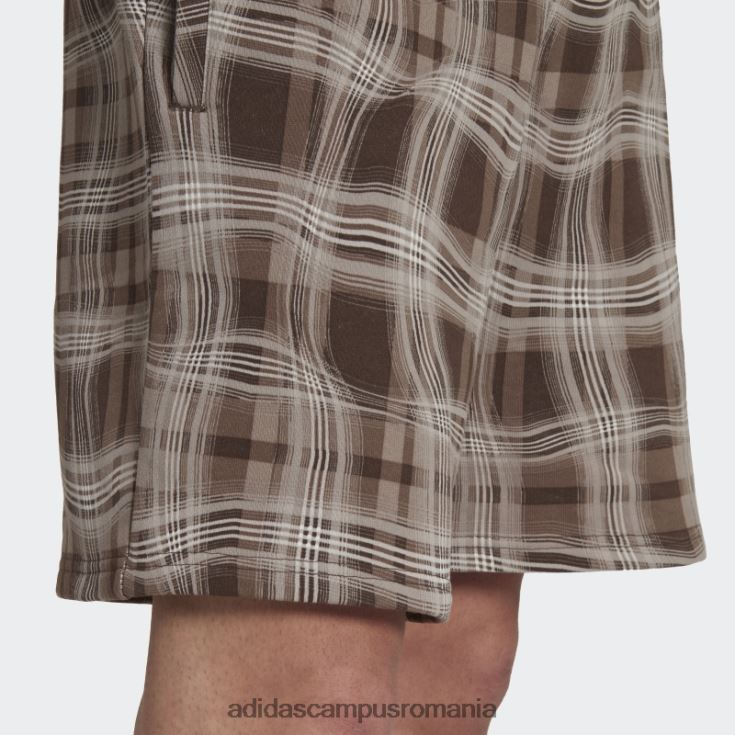 adidas campus romania pantaloni scurți adidas cu imprimeu maro cretos bărbați maro cretos J266N221003