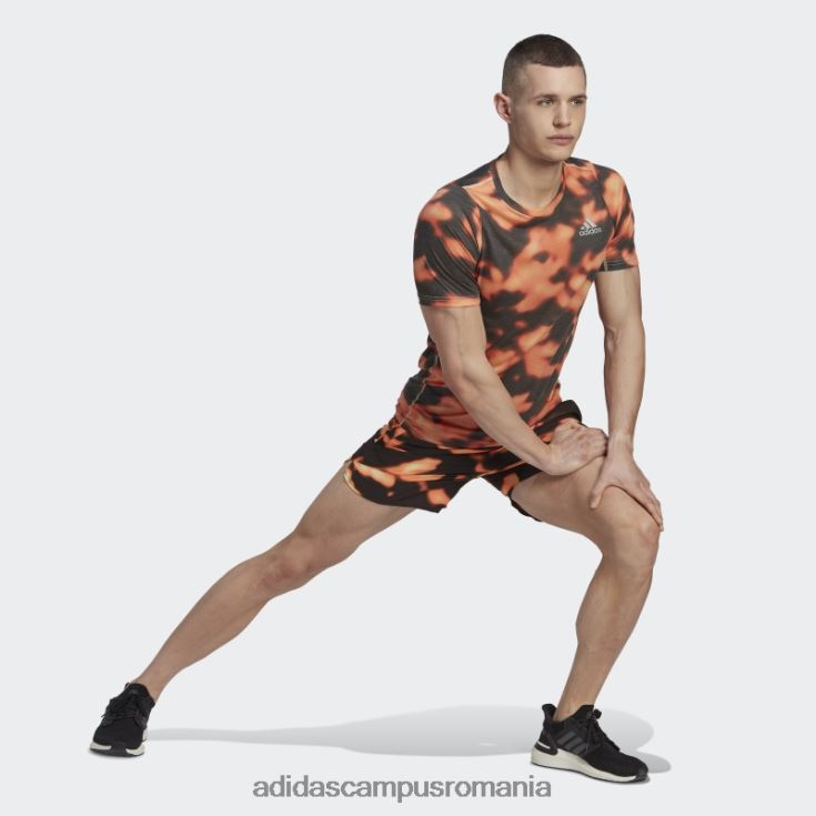 adidas campus romania pantaloni scurți aop grafic multicolor run icons logo bărbați multicolor/galben/portocaliu/negru J266N221029