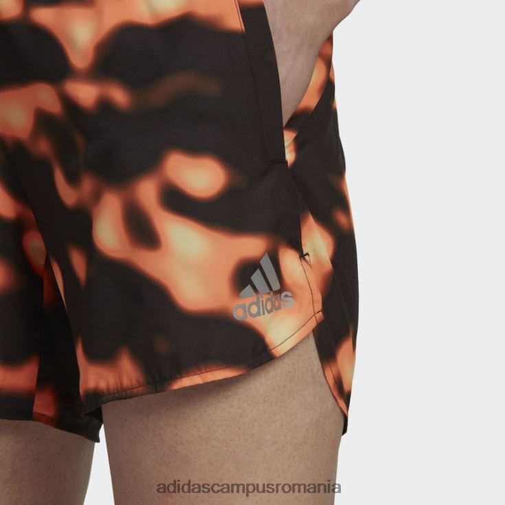 adidas campus romania pantaloni scurți aop grafic multicolor run icons logo bărbați multicolor/galben/portocaliu/negru J266N221029