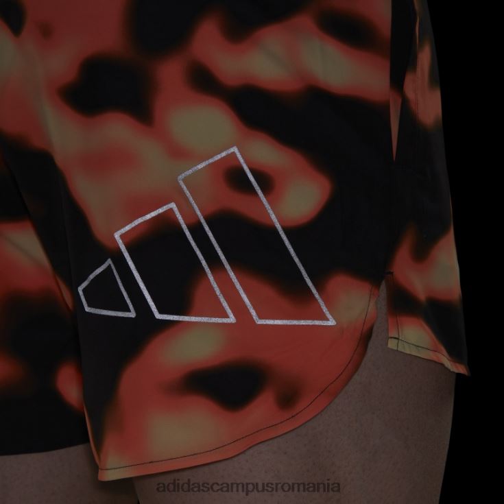 adidas campus romania pantaloni scurți aop grafic multicolor run icons logo bărbați multicolor/galben/portocaliu/negru J266N221029