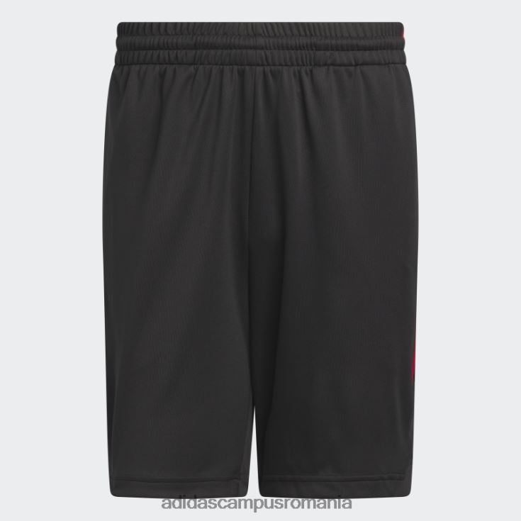 adidas campus romania pantaloni scurți baschet legends 3 dungi negru fashion bărbați negru/stacojiu J266N221086