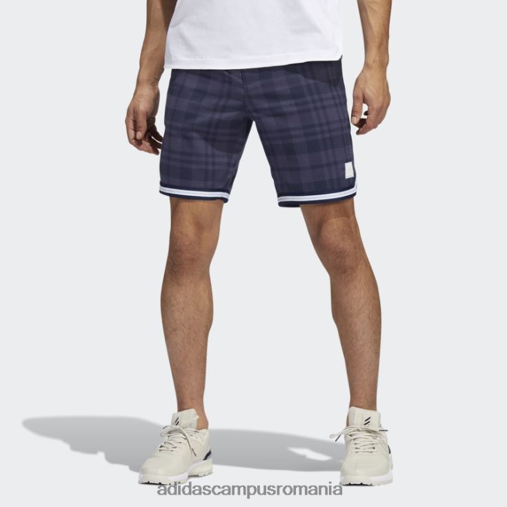 adidas campus romania pantaloni scurți de 8,5 inci în carouri adicross albastru bărbați urmă albastru J266N221064