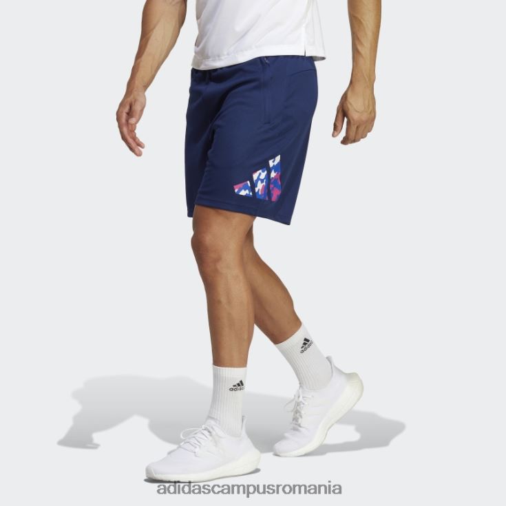 adidas campus romania pantaloni scurți de antrenament sezonier, albastru închis, esențiale pentru trenuri adidas bărbați albastru închis/alb J266N221015