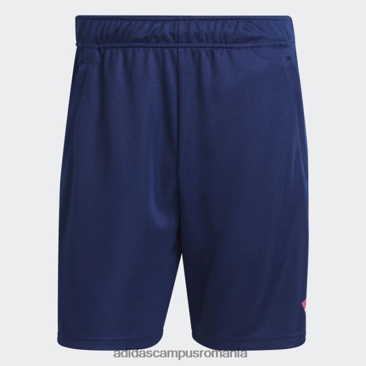 adidas campus romania pantaloni scurți de antrenament sezonier, albastru închis, esențiale pentru trenuri adidas bărbați albastru închis/alb J266N221015