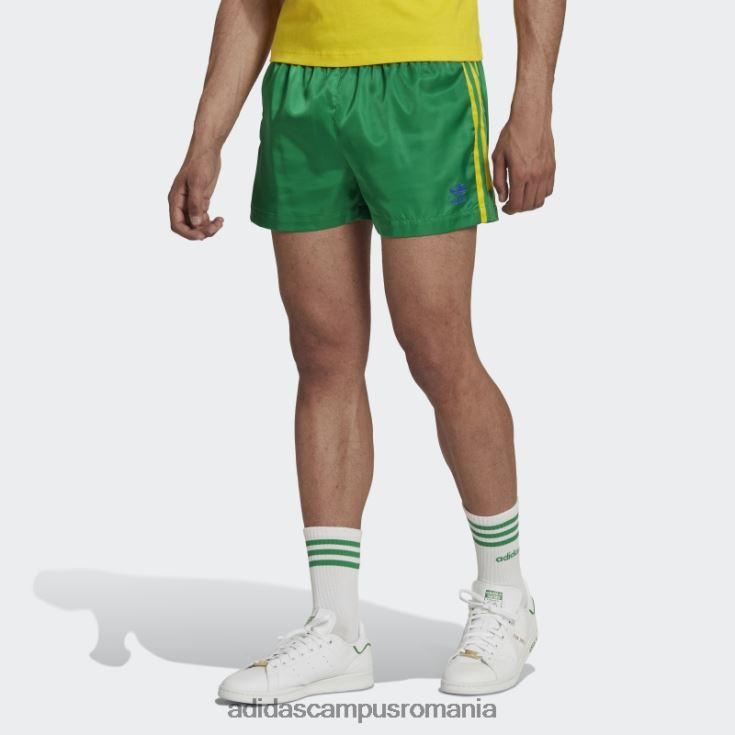 adidas campus romania pantaloni scurți țesuți verzi bărbați verde/albastru îndrăzneț J266N221043