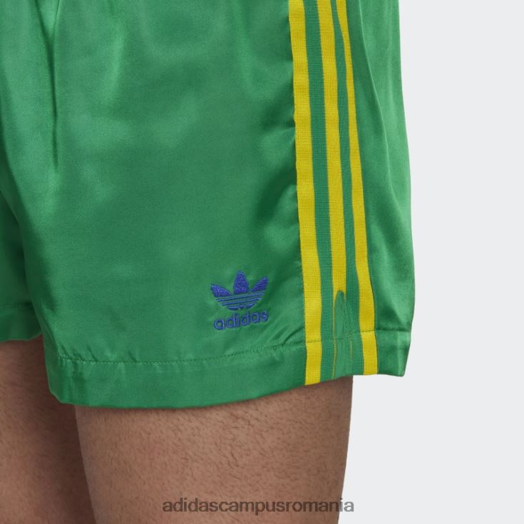 adidas campus romania pantaloni scurți țesuți verzi bărbați verde/albastru îndrăzneț J266N221043