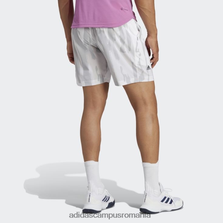 adidas campus romania pantaloni scurți grafic tenis new york alb bărbați alb/argintiu J266N221007
