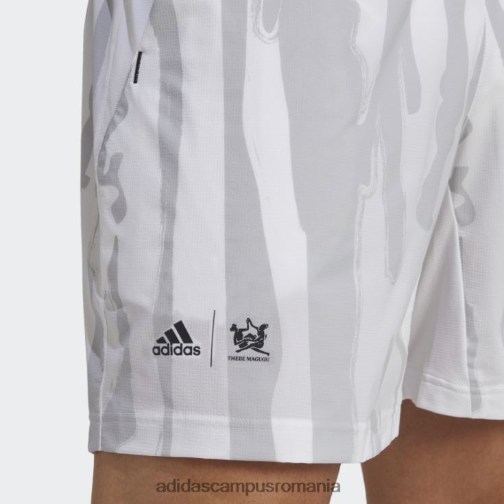 adidas campus romania pantaloni scurți grafic tenis new york alb bărbați alb/argintiu J266N221007