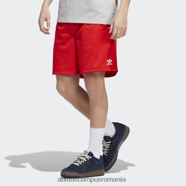 adidas campus romania pantaloni scurți roșii din plasă essentials bărbați roșu J266N221004