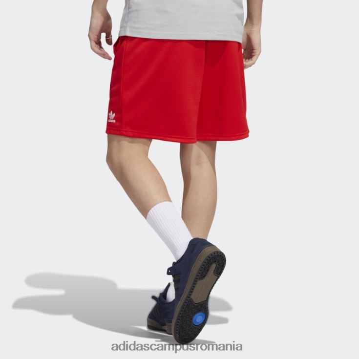 adidas campus romania pantaloni scurți roșii din plasă essentials bărbați roșu J266N221004