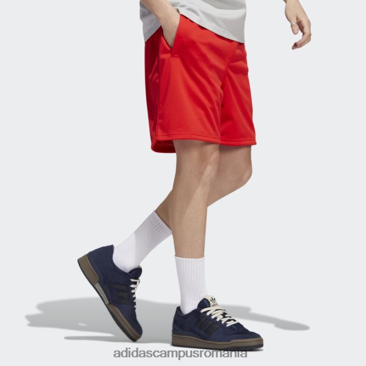 adidas campus romania pantaloni scurți roșii din plasă essentials bărbați roșu J266N221004