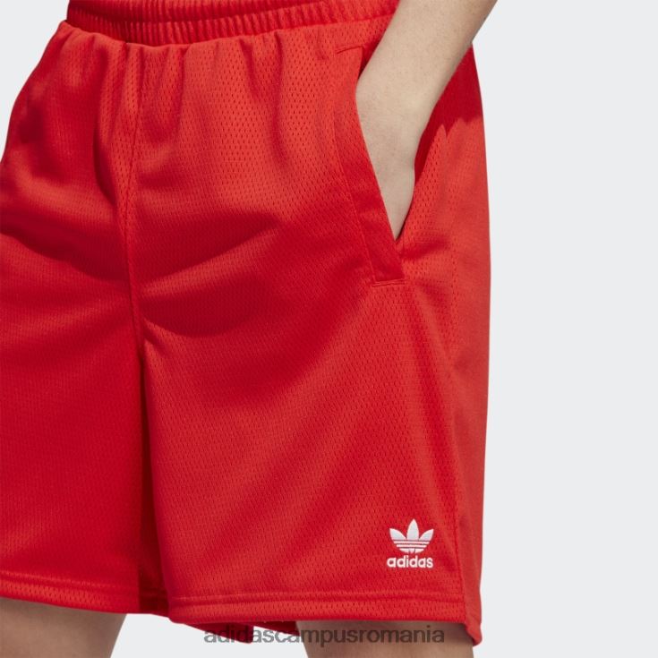 adidas campus romania pantaloni scurți roșii din plasă essentials bărbați roșu J266N221004