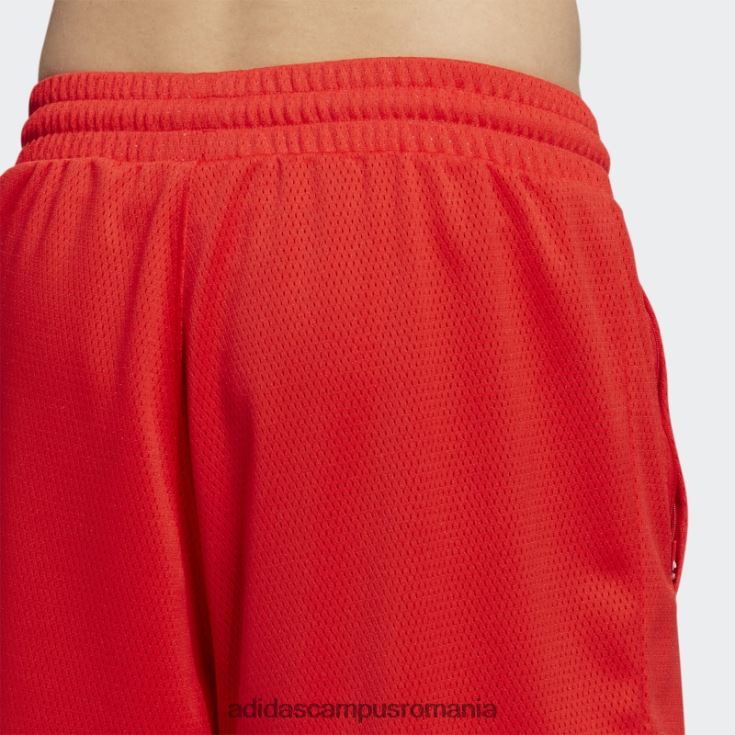 adidas campus romania pantaloni scurți roșii din plasă essentials bărbați roșu J266N221004