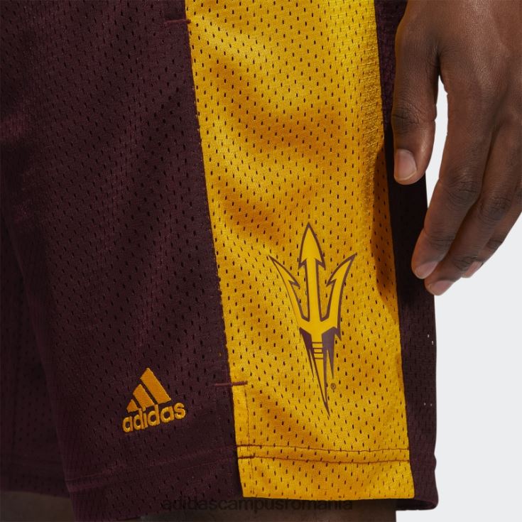 adidas campus romania pantaloni scurți sun devils swingman maro adidas bărbați maro/aur colegiu J266N221114