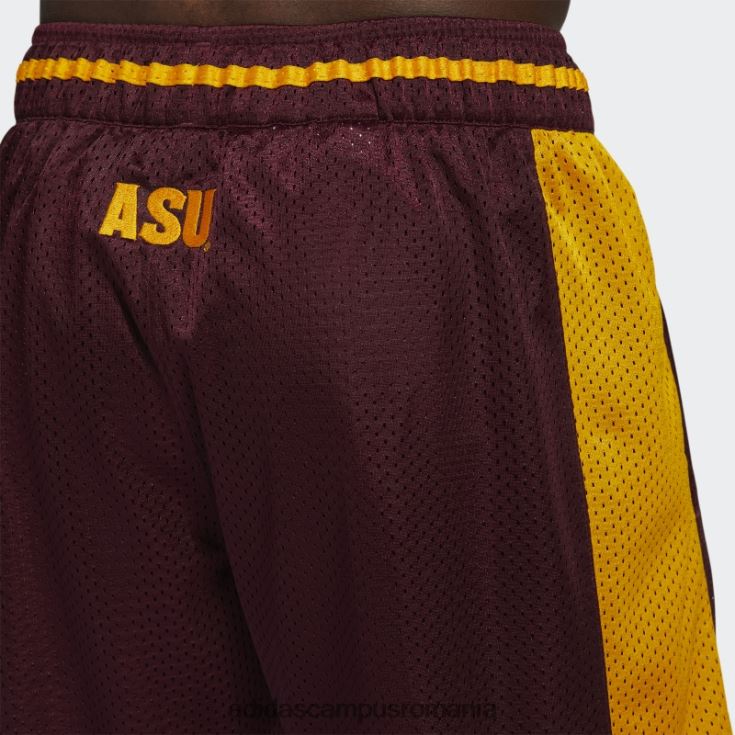 adidas campus romania pantaloni scurți sun devils swingman maro adidas bărbați maro/aur colegiu J266N221114