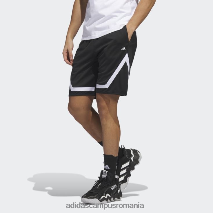 adidas campus romania pro block pantaloni scurți negri bărbați alb negru J266N221056