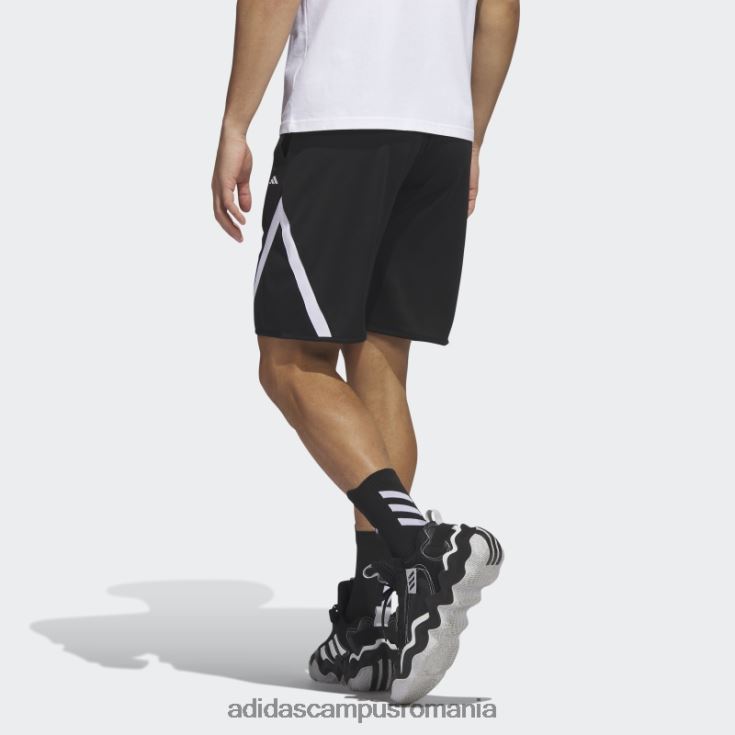 adidas campus romania pro block pantaloni scurți negri bărbați alb negru J266N221056
