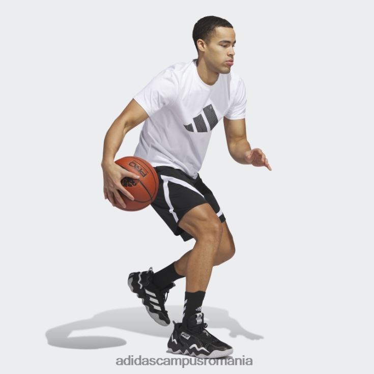 adidas campus romania pro block pantaloni scurți negri bărbați alb negru J266N221056