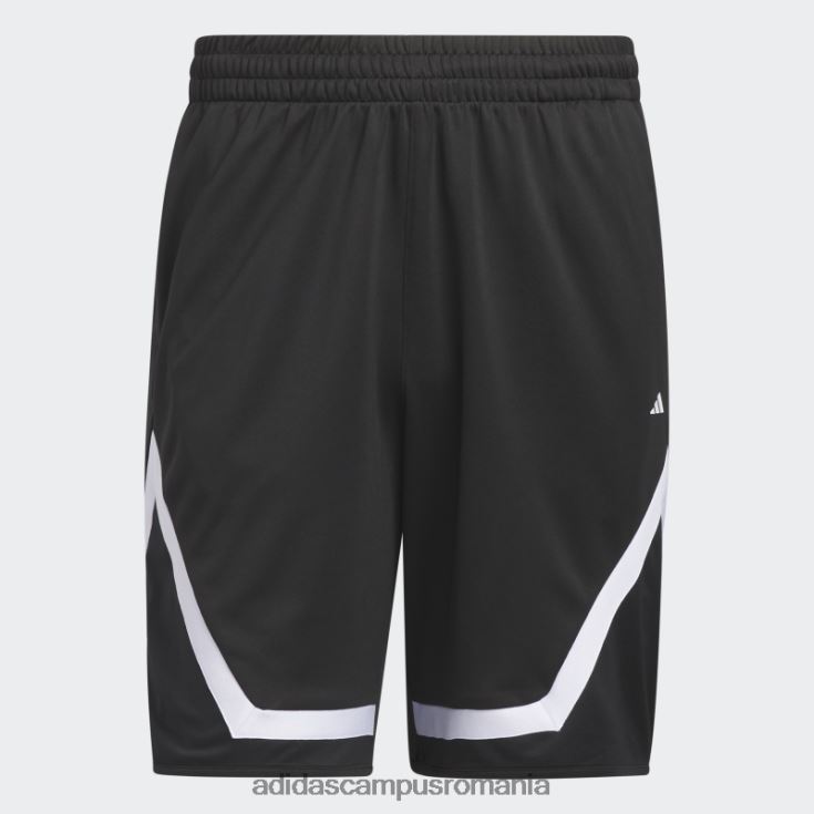 adidas campus romania pro block pantaloni scurți negri bărbați alb negru J266N221056