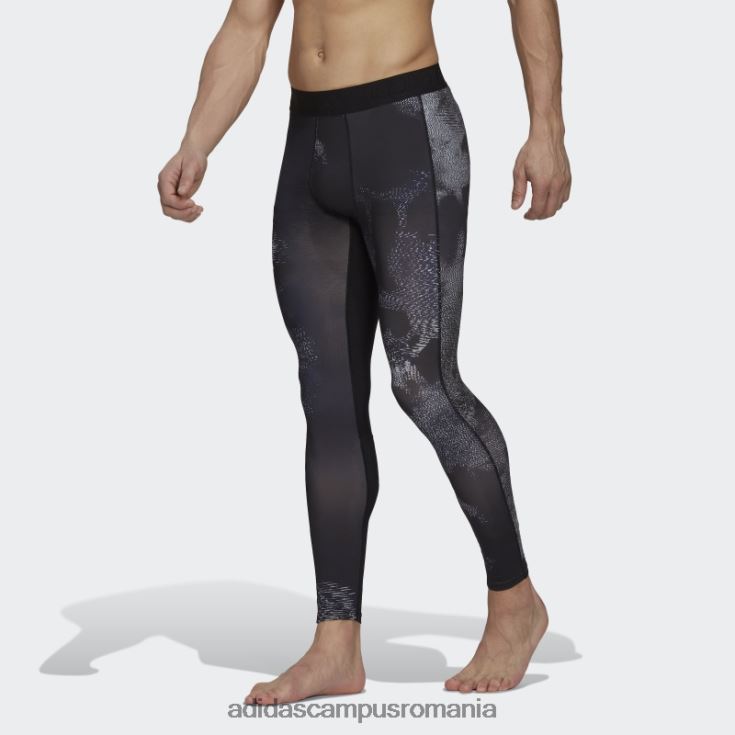 adidas campus romania colanti lungi de antrenament techfit allover print multicolor bărbați multicolor/argintiu/gri/negru J266N221295