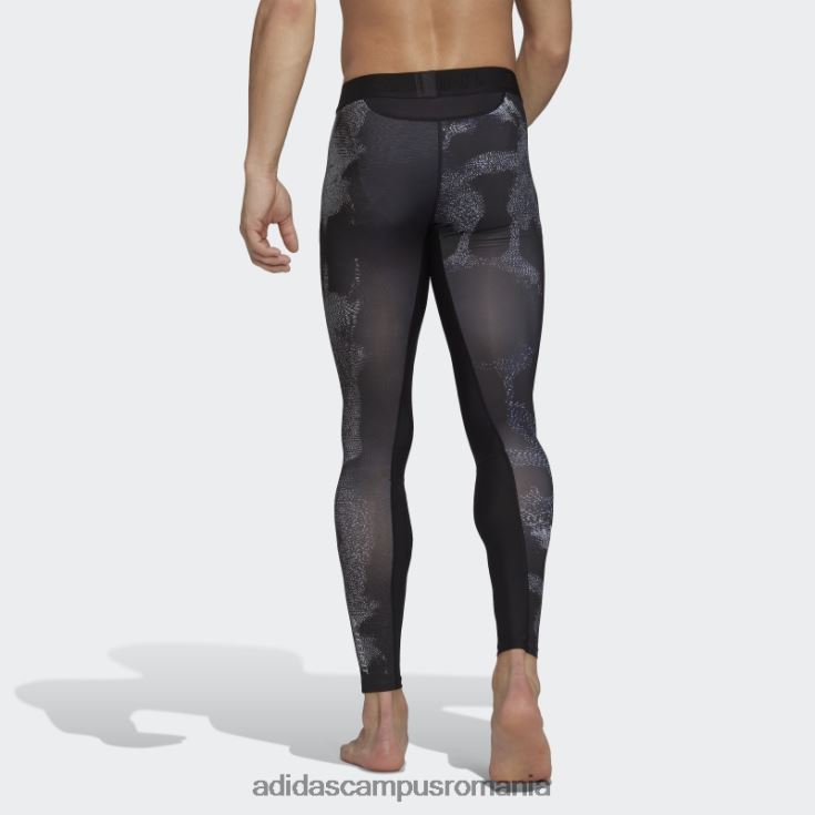 adidas campus romania colanti lungi de antrenament techfit allover print multicolor bărbați multicolor/argintiu/gri/negru J266N221295