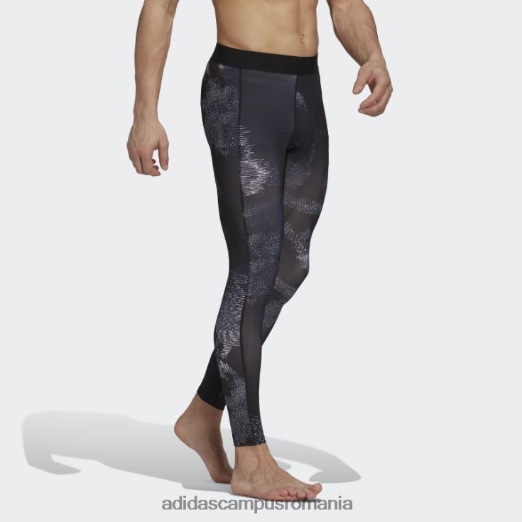 adidas campus romania colanti lungi de antrenament techfit allover print multicolor bărbați multicolor/argintiu/gri/negru J266N221295