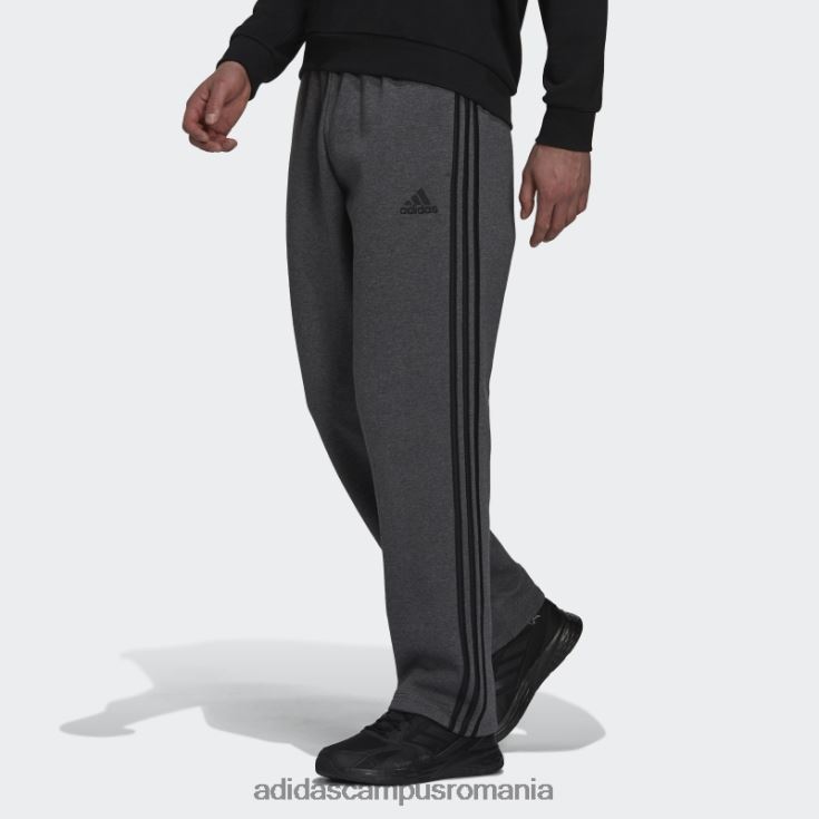 adidas campus romania gri închis heather essentials fleece tiv deschis pantaloni cu 3 dungi adidas bărbați gri închis negru/negru J266N221165