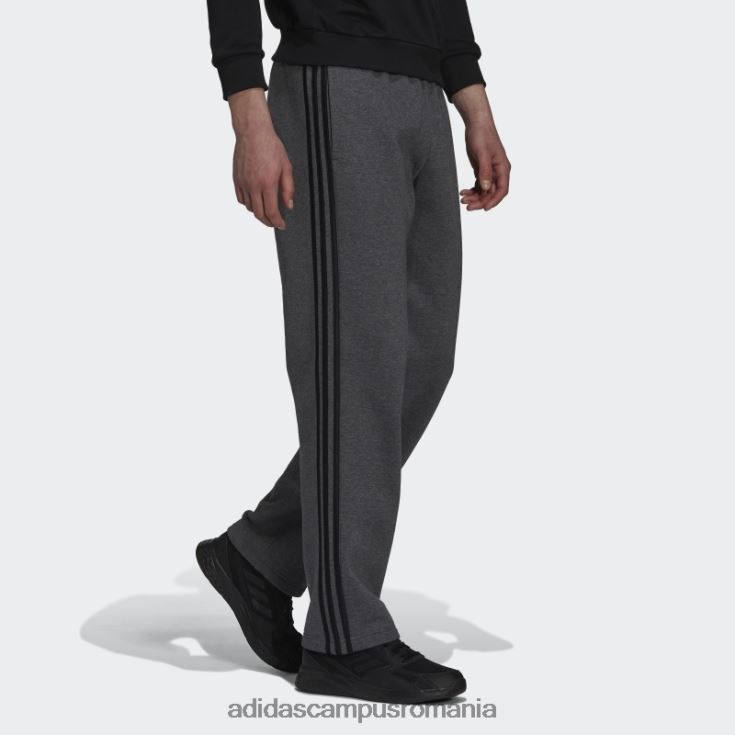 adidas campus romania gri închis heather essentials fleece tiv deschis pantaloni cu 3 dungi adidas bărbați gri închis negru/negru J266N221165