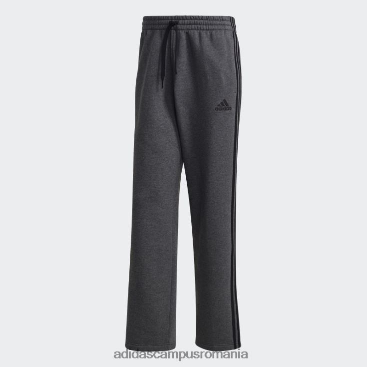 adidas campus romania gri închis heather essentials fleece tiv deschis pantaloni cu 3 dungi adidas bărbați gri închis negru/negru J266N221165