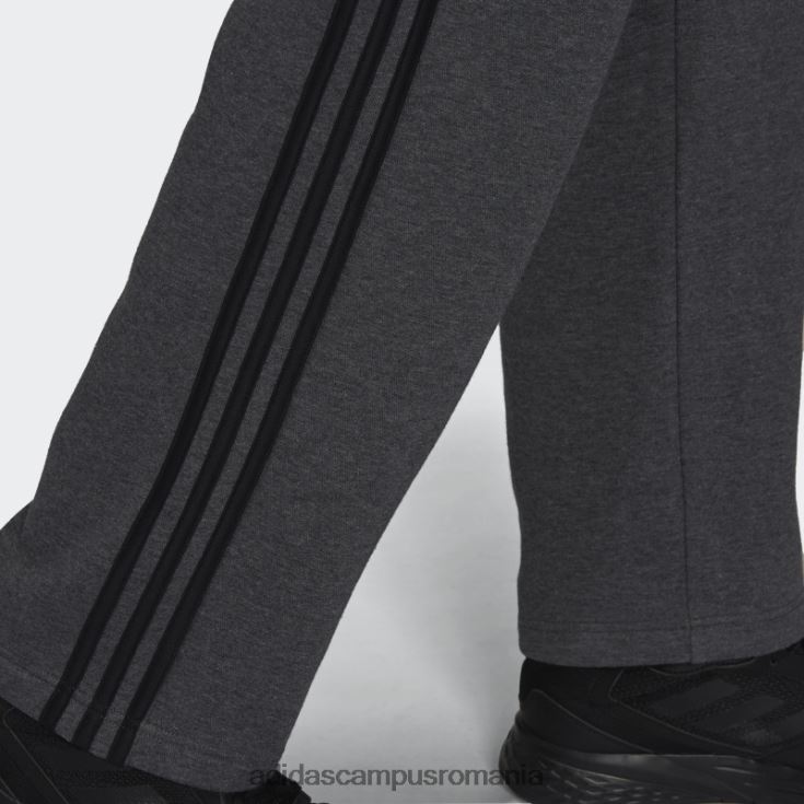 adidas campus romania gri închis heather essentials fleece tiv deschis pantaloni cu 3 dungi adidas bărbați gri închis negru/negru J266N221165