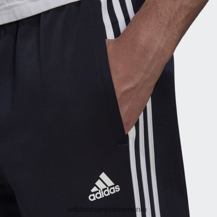 adidas campus romania ink primegreen essentials încălzire tiv deschis pantaloni de sport cu 3 dungi bărbați cerneală/alb J266N221149