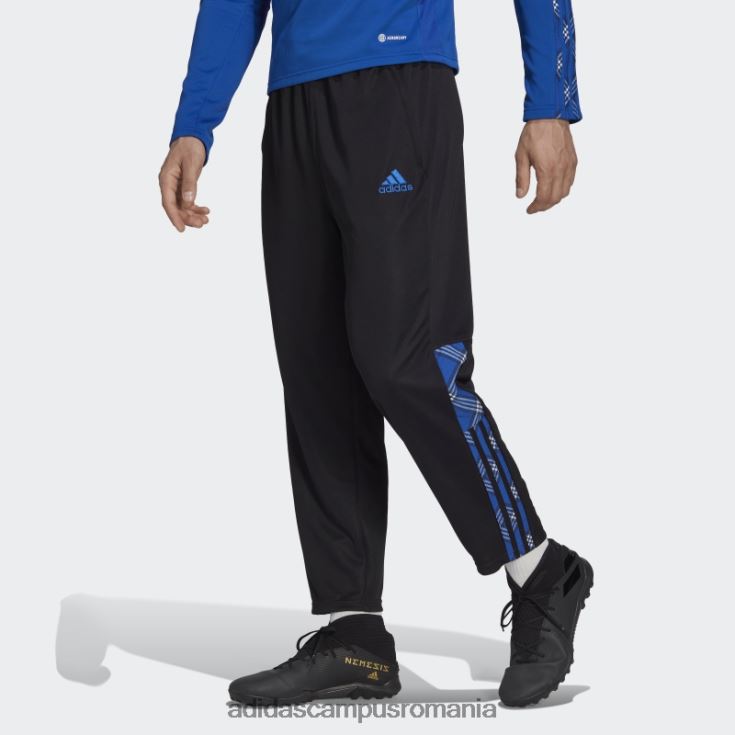 adidas campus romania pantaloni de sport tiro 7/8 albastru regal bărbați negru/albastru regal J266N221222