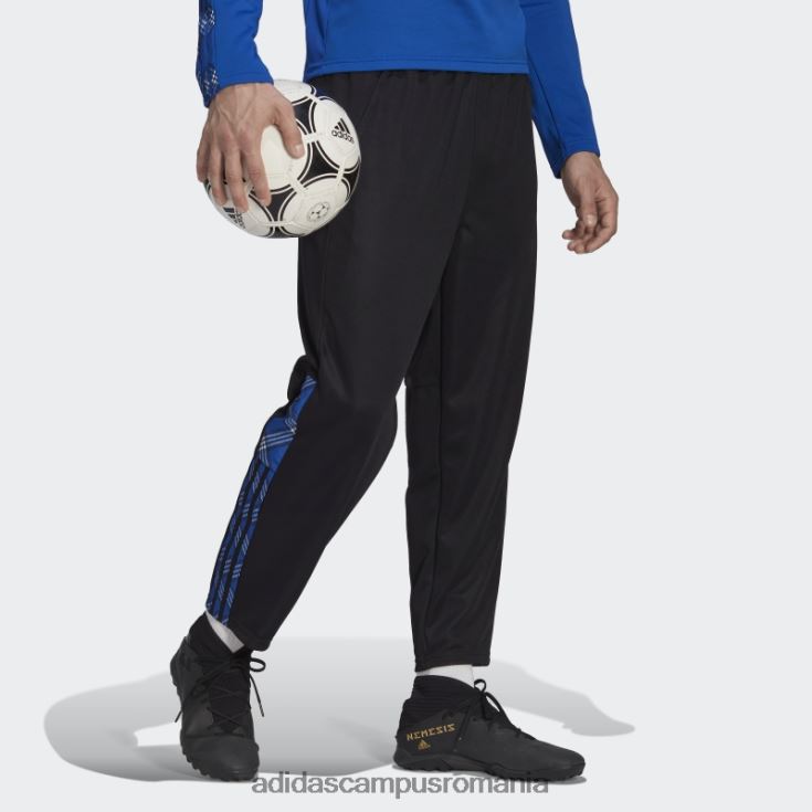 adidas campus romania pantaloni de sport tiro 7/8 albastru regal bărbați negru/albastru regal J266N221222