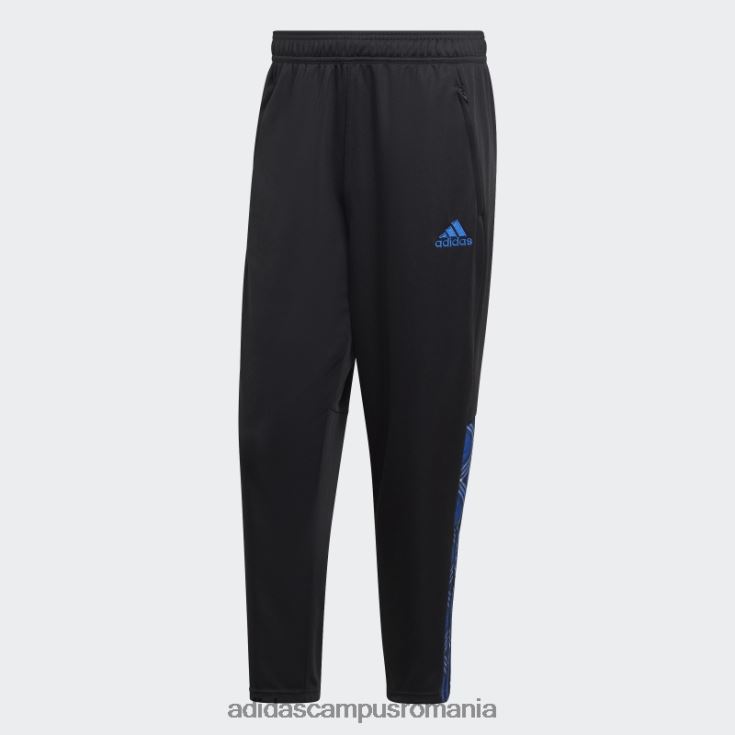 adidas campus romania pantaloni de sport tiro 7/8 albastru regal bărbați negru/albastru regal J266N221222