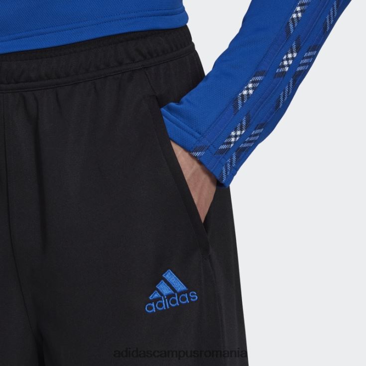 adidas campus romania pantaloni de sport tiro 7/8 albastru regal bărbați negru/albastru regal J266N221222