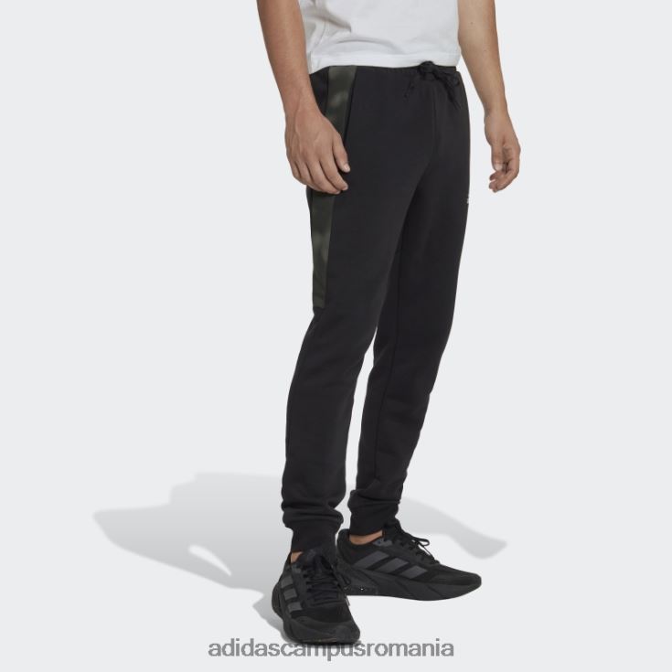adidas campus romania pantaloni negri din fleece cu imprimeu camuflat adidas bărbați negru J266N221231