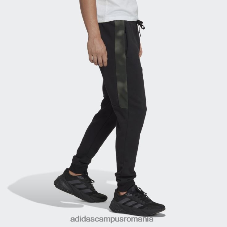 adidas campus romania pantaloni negri din fleece cu imprimeu camuflat adidas bărbați negru J266N221231