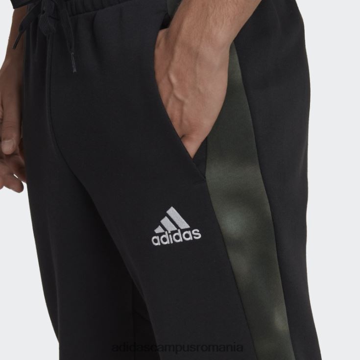 adidas campus romania pantaloni negri din fleece cu imprimeu camuflat adidas bărbați negru J266N221231