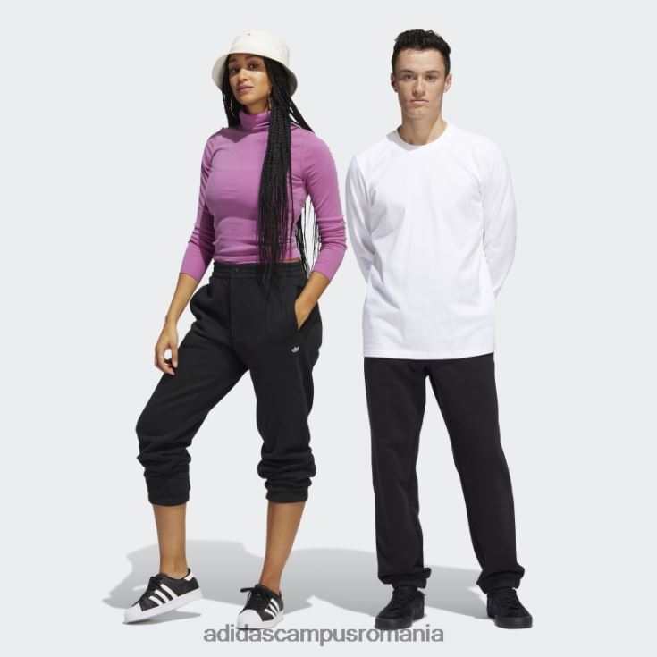 adidas campus romania pantaloni negri grei shmoofoil (gen neural) bărbați alb negru J266N221245