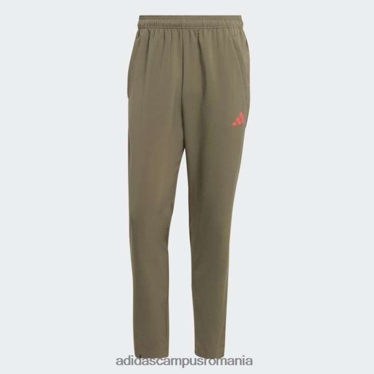 adidas campus romania train essentials pantaloni sezonieri de antrenament olive bărbați măsliniu/roșu J266N221289