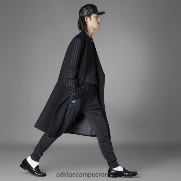 adidas campus romania varianta albastra chile 62 pantaloni matlasati negri bărbați negru J266N221223