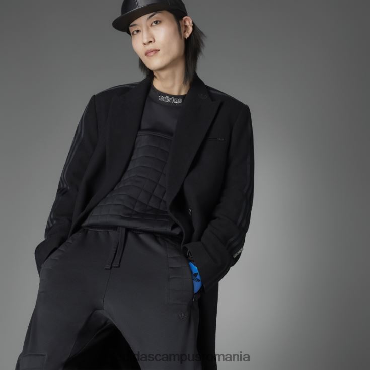 adidas campus romania varianta albastra chile 62 pantaloni matlasati negri bărbați negru J266N221223