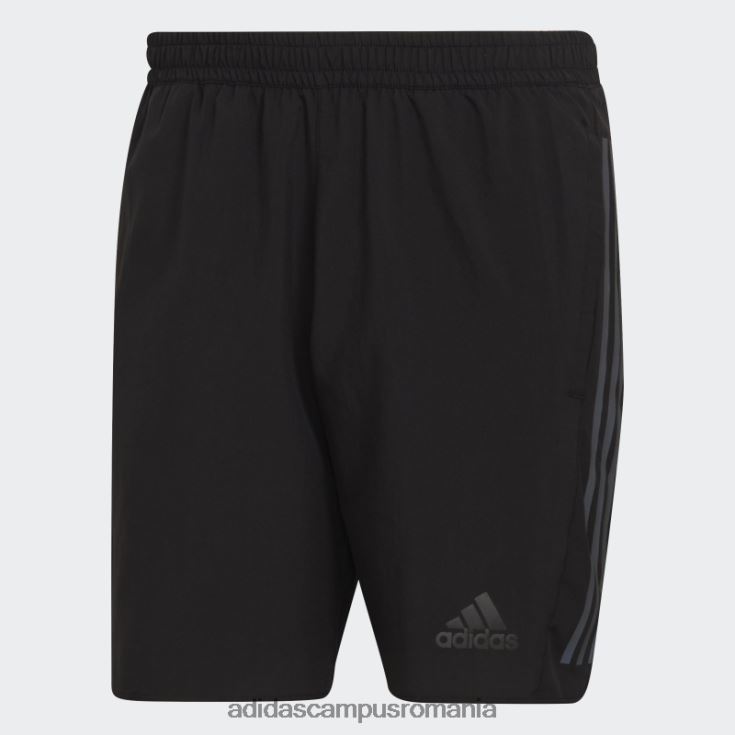 adidas campus romania Run icon, pantaloni scurți cu trei dungi reflectorizante, negru bărbați negru J266N214708