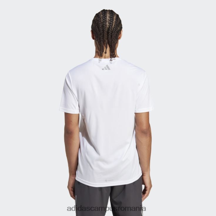 adidas campus romania Run icons 3 bar logo tricou alb bărbați alb J266N26158
