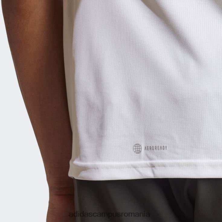 adidas campus romania Run icons 3 bar logo tricou alb bărbați alb J266N26158